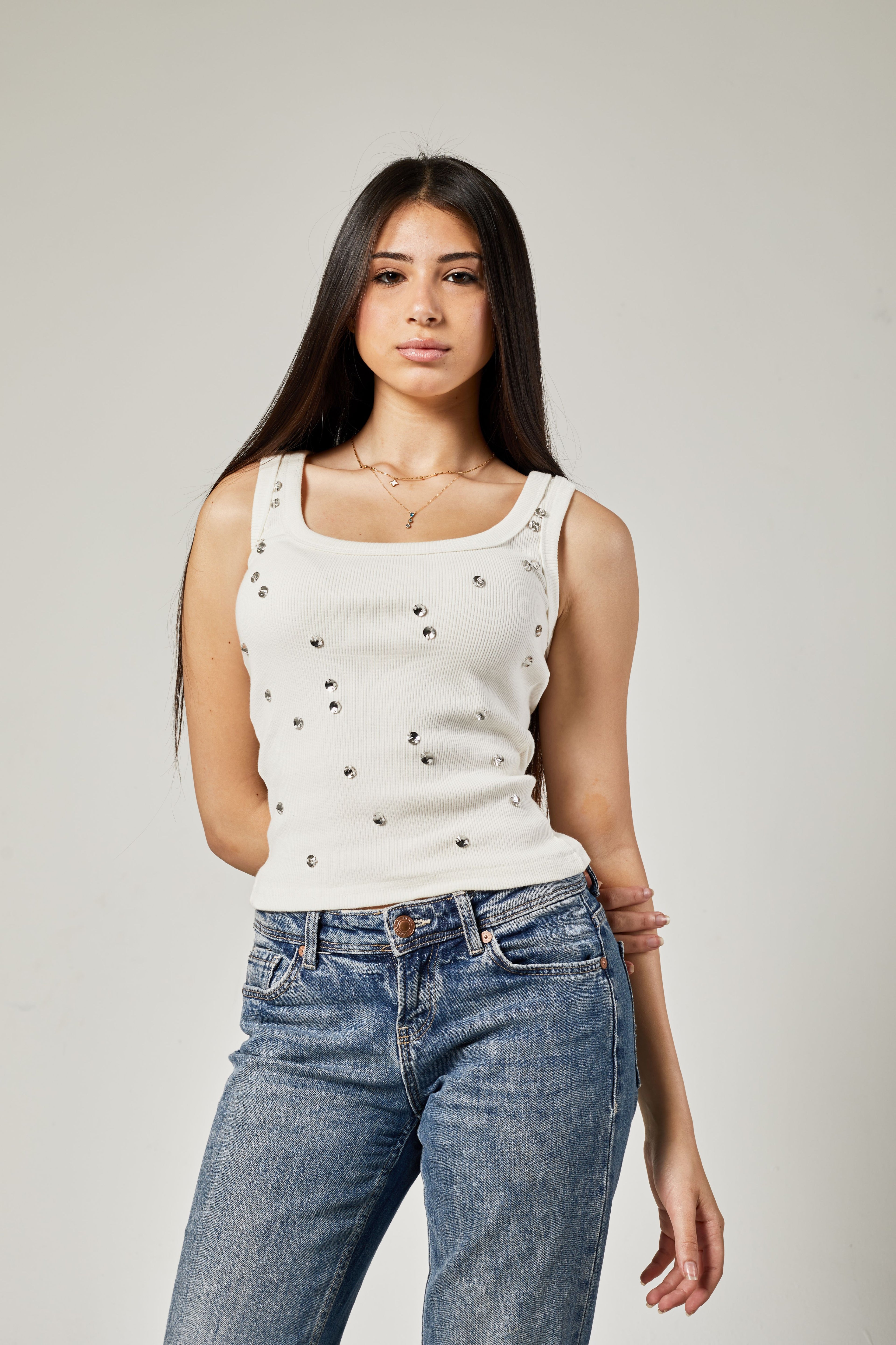 CRYSTAL TANK TOP