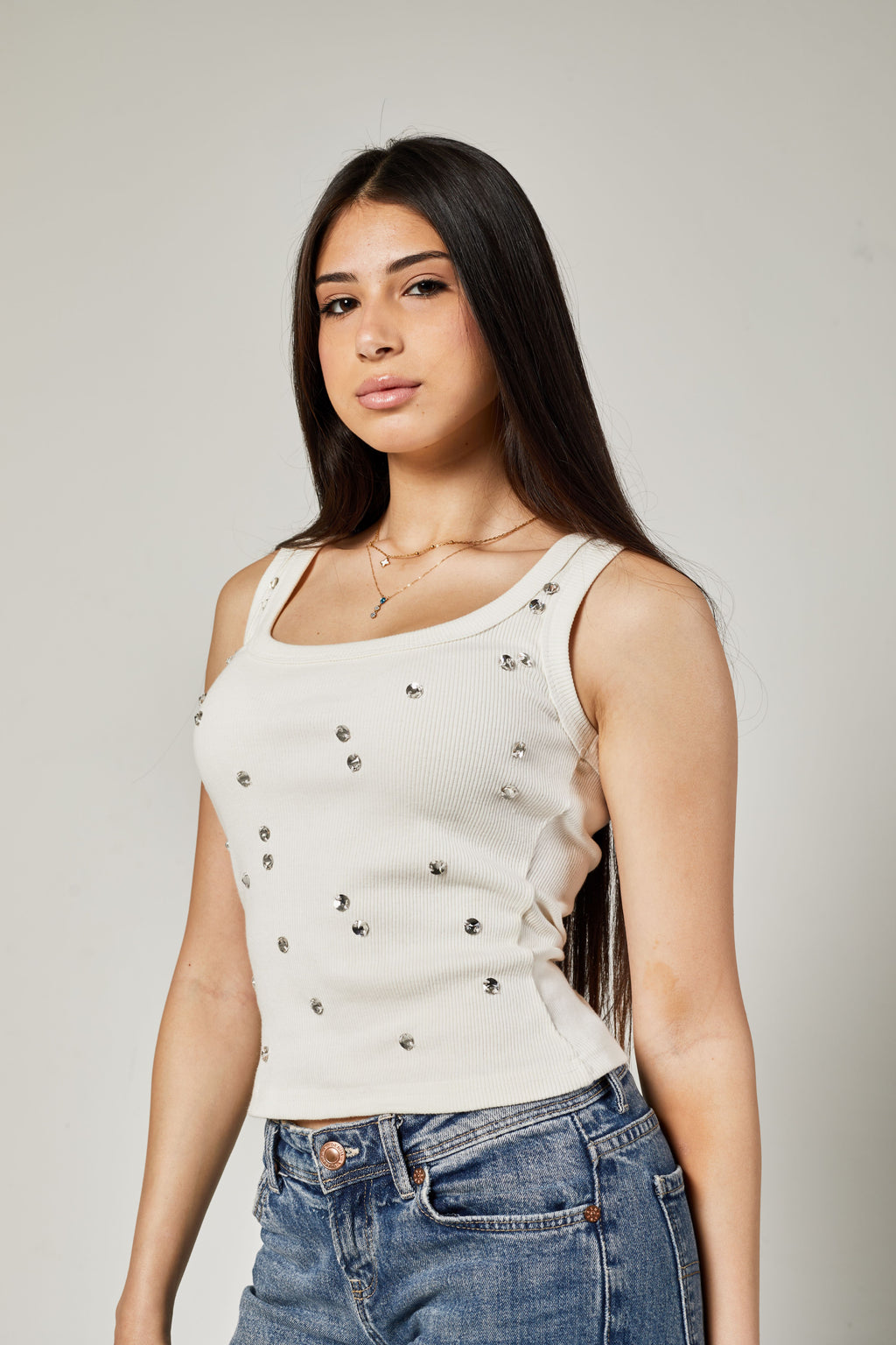 CRYSTAL TANK TOP
