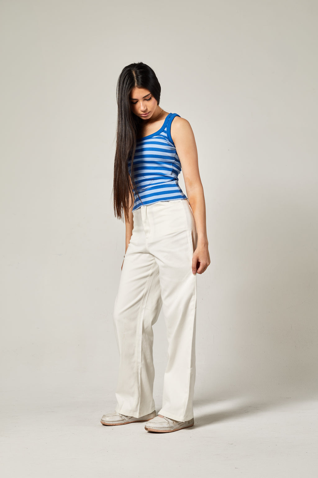 WHITE GABARDINE PANTS