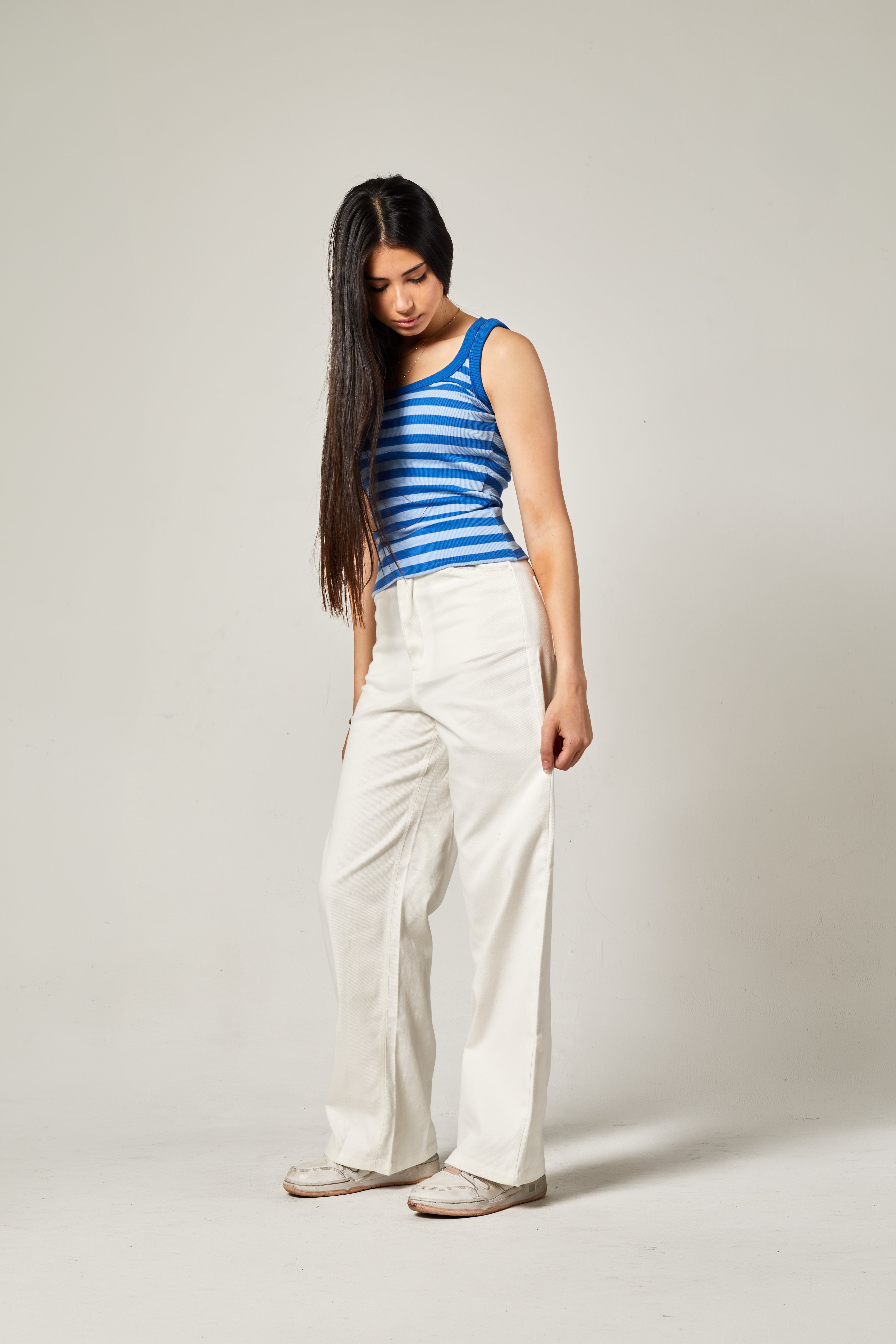 WHITE GABARDINE PANTS