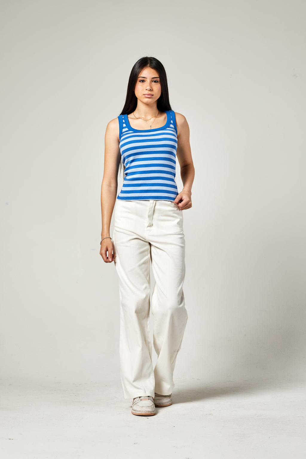 WHITE GABARDINE PANTS