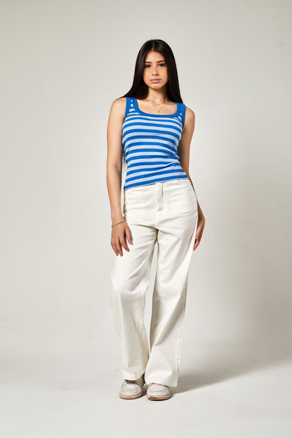 WHITE GABARDINE PANTS